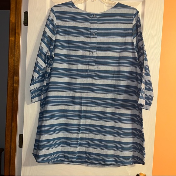 Seasalt Cornwall Linen/Cotton Striped Calenick Tunic Top - Picture 9 of 15